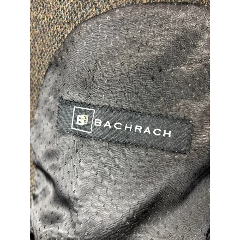 Bachrach Mens 42L Brown Tweed 100% Wool Two Button Blazer Sport Coat‎ Jacket